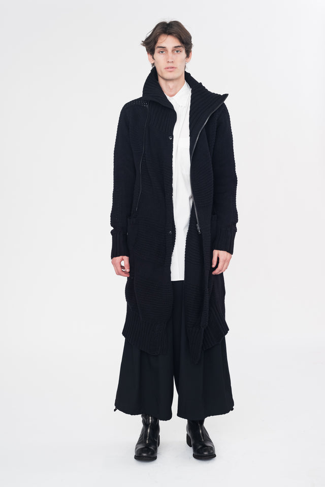 Asym Long Zipper Cardigan