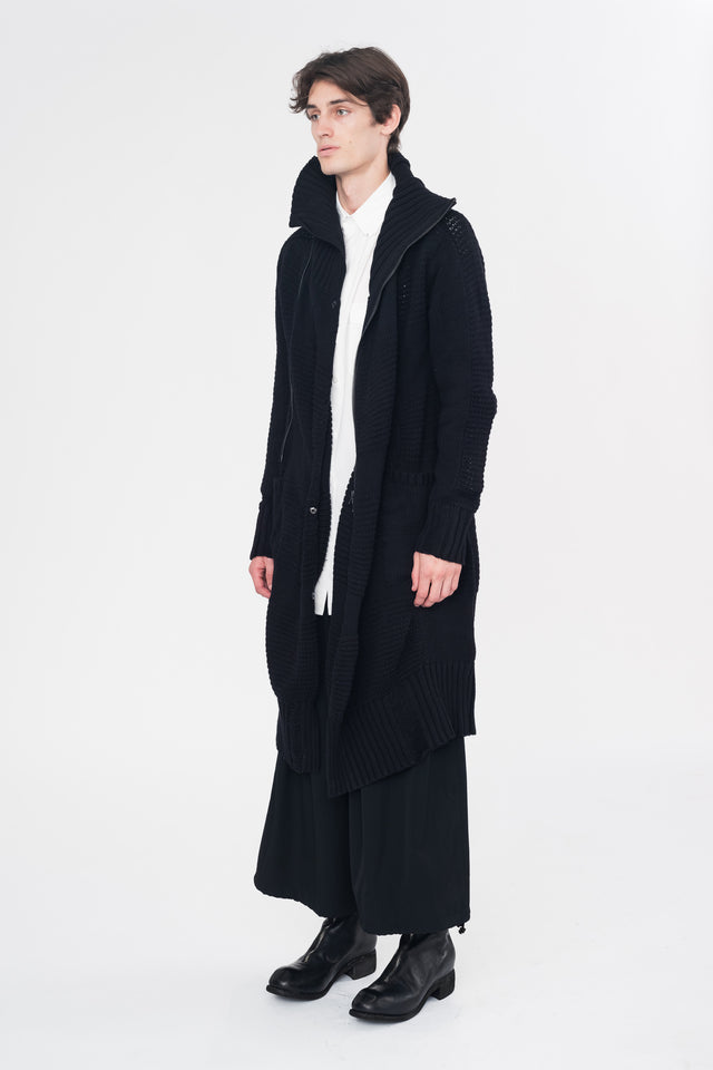 Asym Long Zipper Cardigan