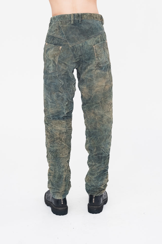 Leather "Displacement" Jeans