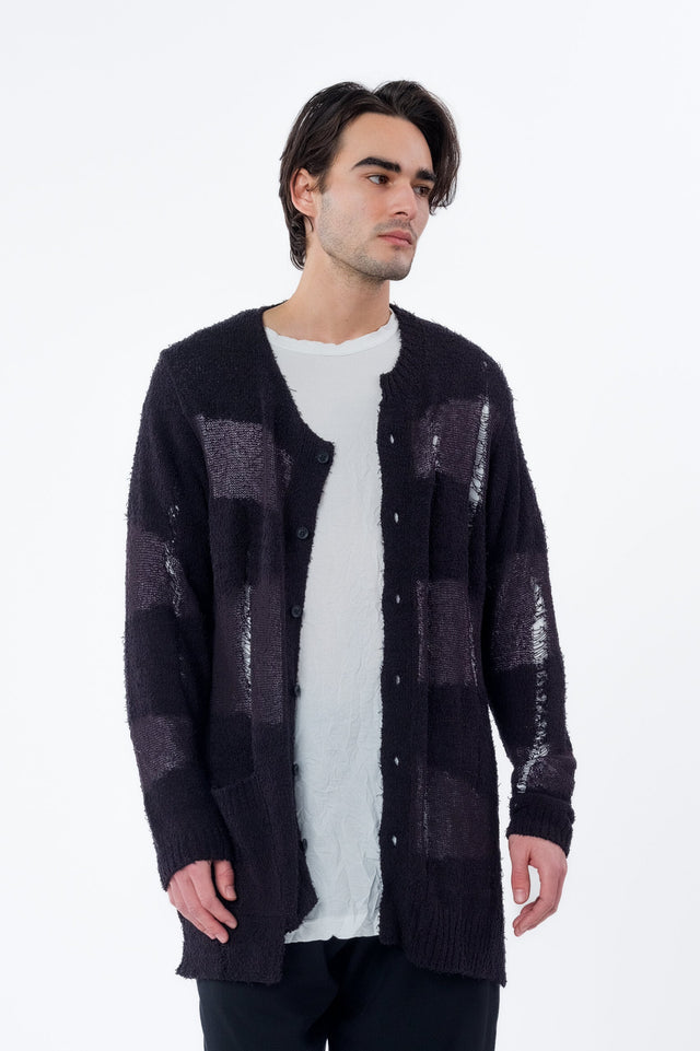 Dropped Stitch Uneven Cardigan