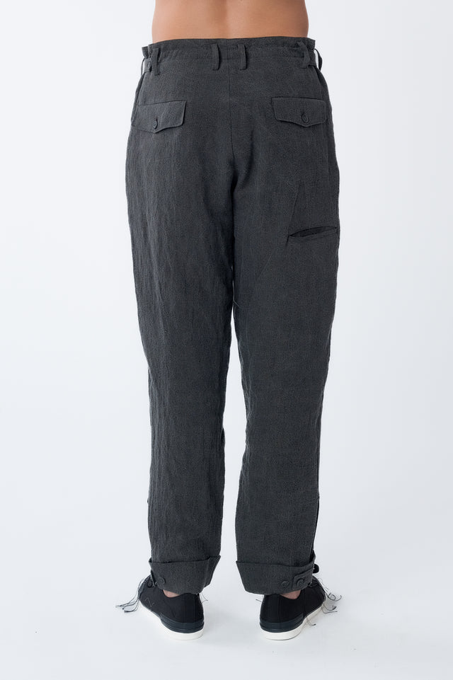 Tab Detail Slim Pant