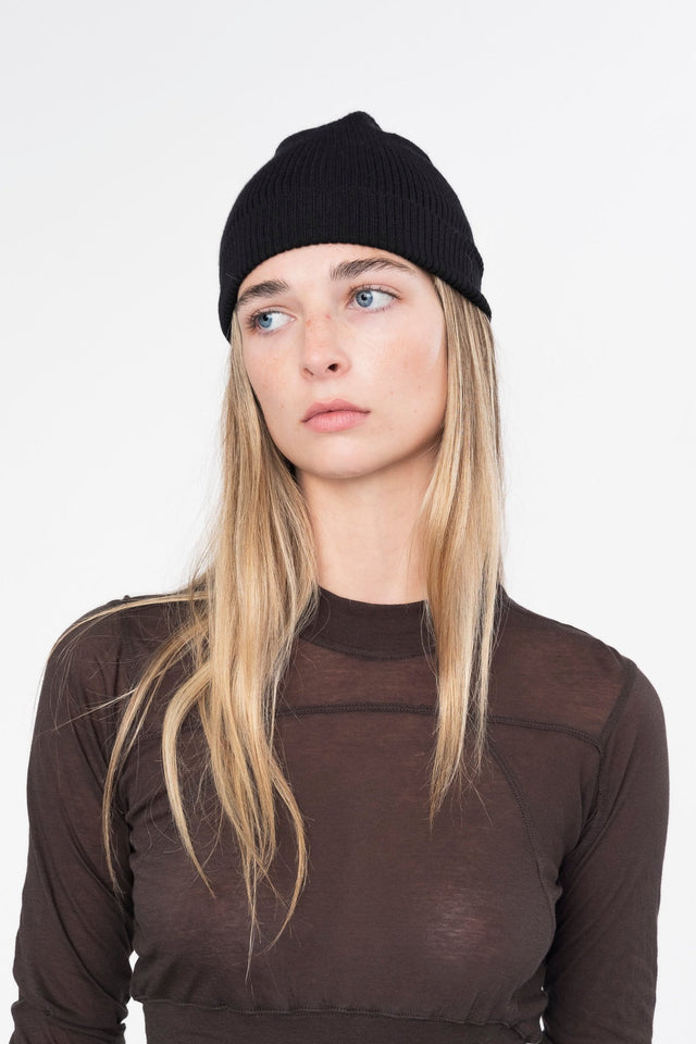 Cashmere Ribbed Beanie