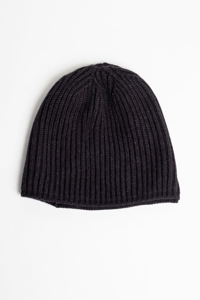 Beanie 5 Dark Grey + Black